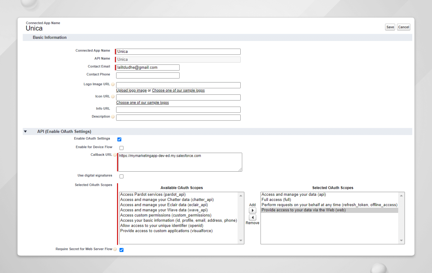 Unica Journey-Integration with Salesforce CRM