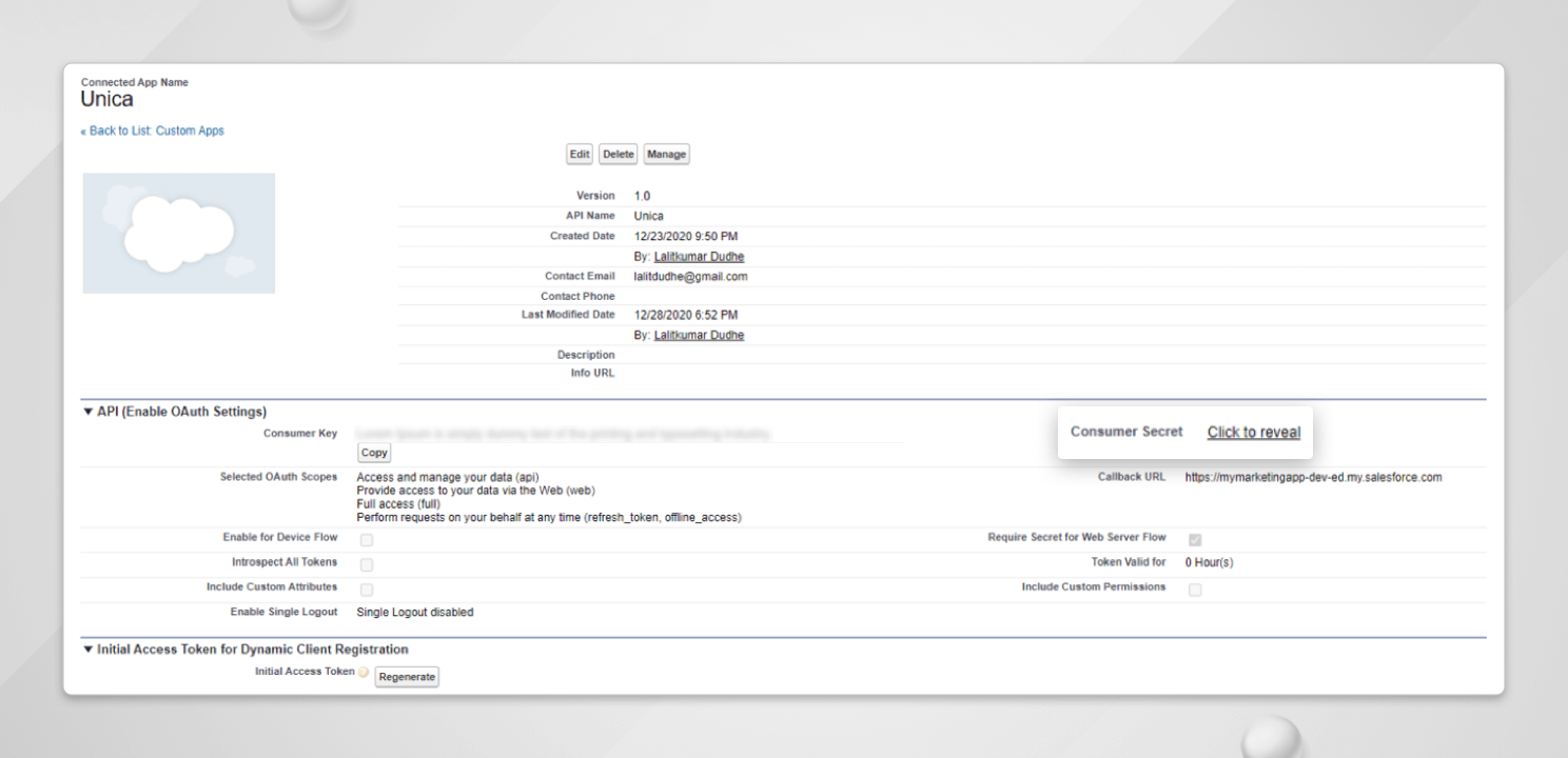 Unica Journey-Integration with Salesforce CRM