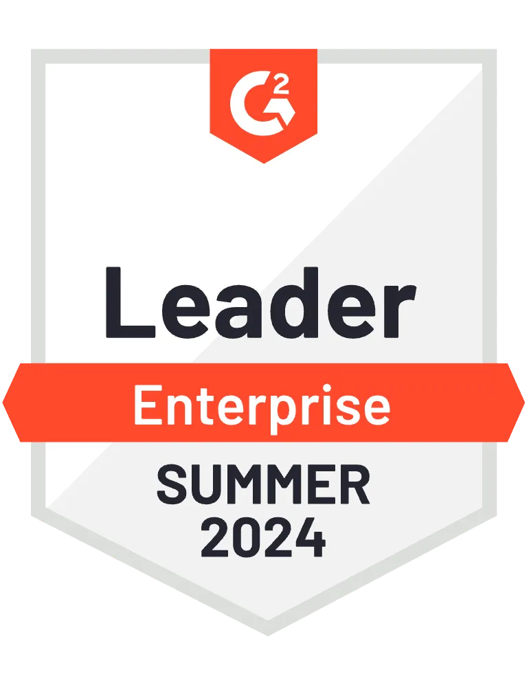 G2 Enterprise badge recognizing HCL BigFix as a leading unified endpoint management and security platform for large organizations