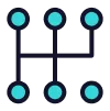 HCL Unica Plus icon - connected nodes network symbol