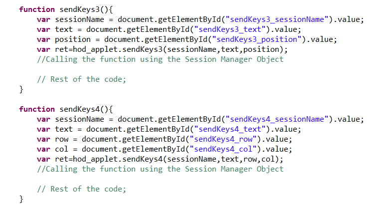 Session Manager API In Z and I Emulator for Web Client